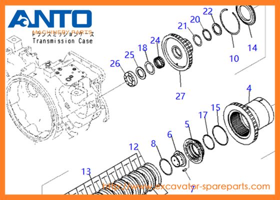 419-15-12650 4191512650 Washer KOMATSU Wheel Loader Spare Parts Fit For WA200 WA250